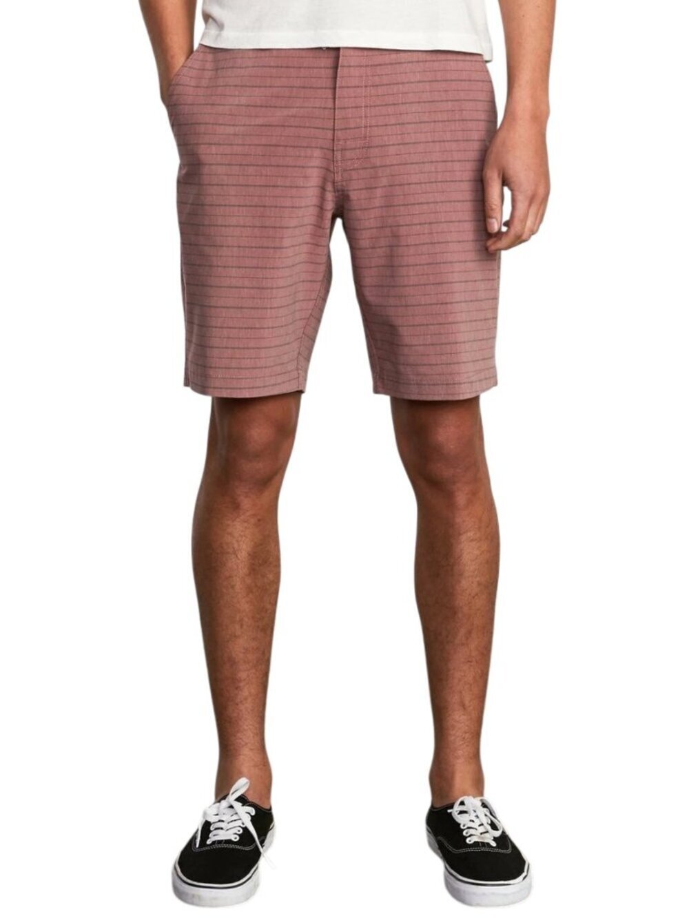 RVCA Dusty Pink Stripe Hybrid Shorts Stretch Casual Surf Skate 30